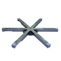 6 Post, 2 Coil, and 30 Inch (in) Clockwise (CW) Crossarm Weldment (048-012-0067)