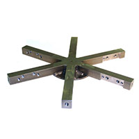 6 Post, 2 Coil, and 24 Inch (in) Clockwise (CW) Crossarm Weldment (048-012-0074)