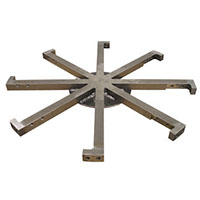 8 Post, 2 Coil, and 36 Inch (in) Clockwise (CW) Crossarm Weldment (048-012-0134)