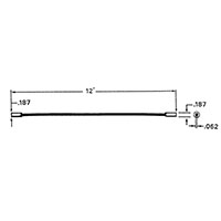 12 Inch (in) Length Straight End Plastic Fiber Optic Cable (111-000-0050)