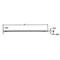 24 Inch (in) Length Straight End Plastic Fiber Optic Cable (111-000-0051)