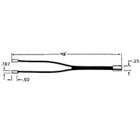 24 Inch (in) Length Straight End Plastic Dual Reflective Fiber Optic Cable (111-000-0062)